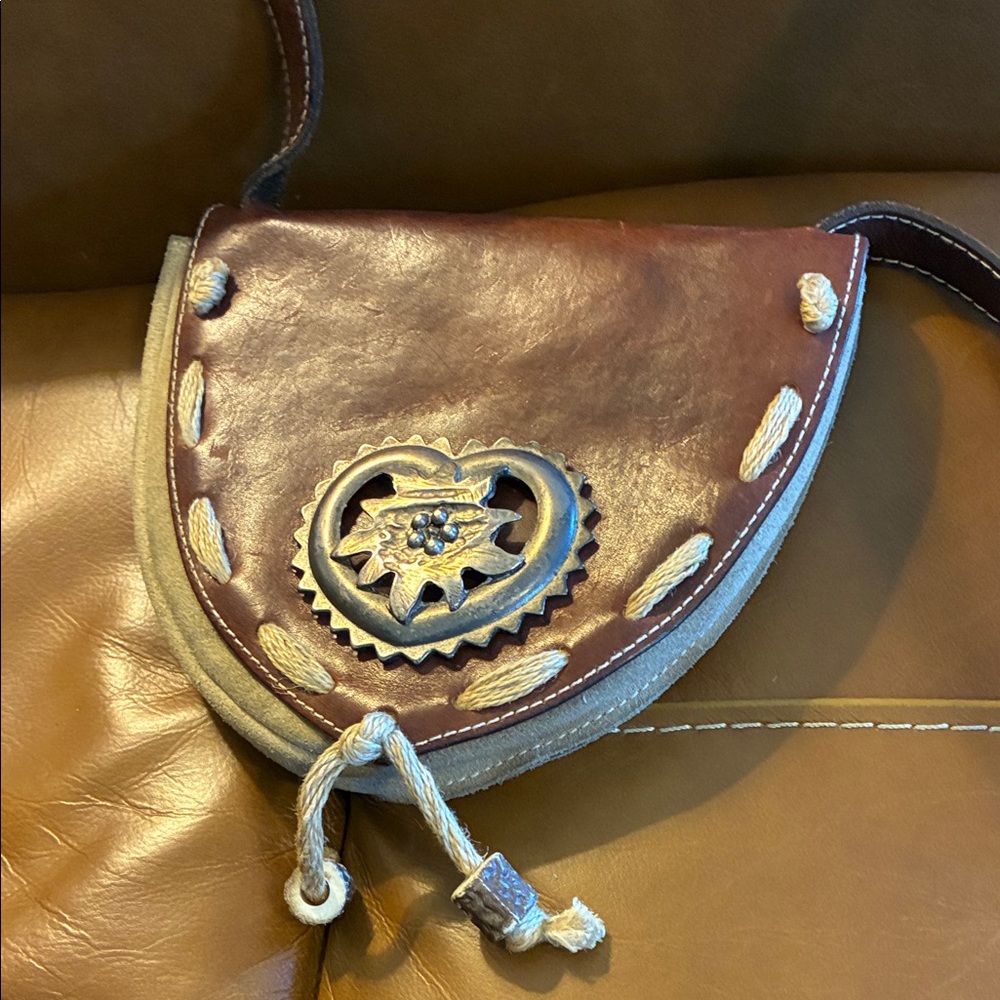 Brown Leather Crossbody Bag From Bavaria.